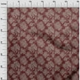 thumbnail image 3 of oneOone Silk Tabby Maroon Fabric Boho Decorative Leaf Quilting Supplies Print Sewing Fabric By The Yard 42 Inch Wide, 3 of 4