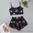 thumbnail image 1 of Conjunto de Pijama corto con estampado de dibujos animados para mujer, ropa de dormir de manga corta con cuello en V y pantalones cortos, Verano, 1 of 4