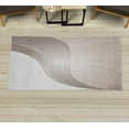 thumbnail image 1 of Contemporary Decorative Rug, Spiraling Stripes with Monochrome Tones Modern Art Inspirations Abstract, Quality Carpet for Bedroom Dorm and Living Room, 6 Sizes, Pale Eggshell, by Ambesonne, 1 of 1
