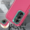 thumbnail image 6 of Military Grade Dropproof Protection Case for Samsung Galaxy S24,Dteck Shockproof 3-Layer Protection Case Hidden Kickstand Durable Cover,Rose, 6 of 7