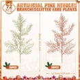 thumbnail image 3 of 72 Pcs Christmas Artificial Pine Needles Glitter Branches Leaves Picks Small Pine Twigs Xmas Fake Floral Christmas Tree Picks for Greenery Arrangements Wreaths Decor (Gold, Silver) A, 3 of 5