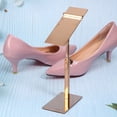 thumbnail image 3 of EeaseCA 1PC Simple Shoes Display Bracket Stylish Shoes Storage Holder Stainless Steel Shoes Shelves Creative High Heel Shoes Bracket for Home Store Use (Rose Gold), 3 of 7