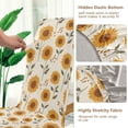 thumbnail image 5 of Yayeee 4 Pack Dining Chair Covers Stretch Parson Chairs Slipcovers Seat Protector, Beige Sunflower Pattern, 5 of 6