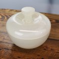 thumbnail image 2 of Natural Geo White Marble 5" Jar with Lid, 2 of 3