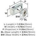 thumbnail image 2 of Amerock Highland Ridge 1-3/8 in (35 mm) Length Golden Champagne Cabinet Knob, 2 of 7