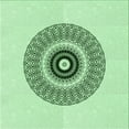 thumbnail image 1 of Ahgly Company Machine Washable Indoor Square Transitional Mint Green Area Rugs, 4' Square, 1 of 7