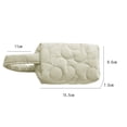thumbnail image 3 of Bolso De Mano Bolso de embrague con patrón de flores acolchado para mujer Mini billetera con cremallera (blanco), 3 of 5