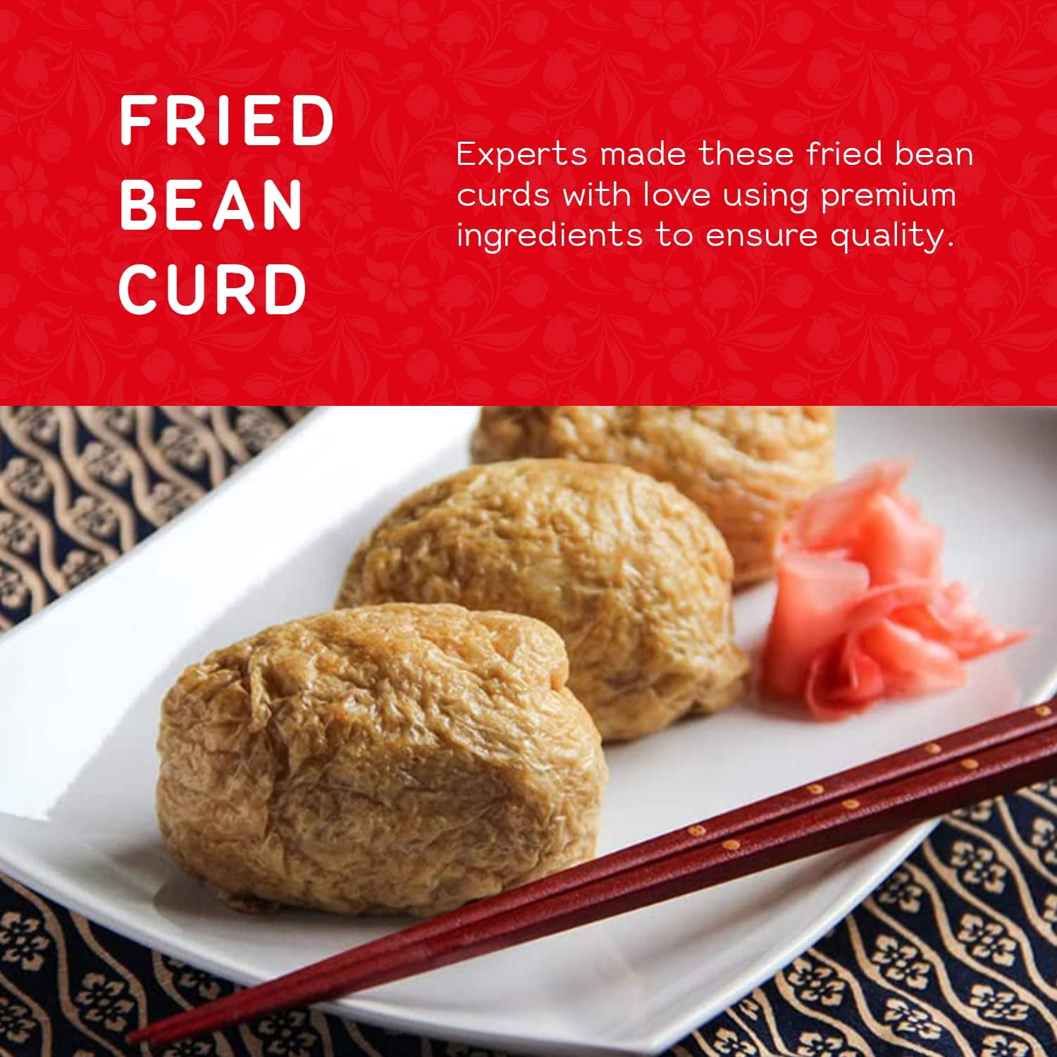Inarizushi No Moto - Japanese Seasoned Fried Soy Bean Curd | Fried Bean Curd, Hydrogenated Vegetable Oil, Wheat, And Soybean | Soy Bean Flavor, 10.01Oz - (Pack Of 3)