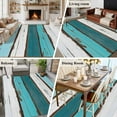 thumbnail image 5 of Non-Slip Rug Pad Rugs Farmhouse Wood Board Teal Gradient Rectangle Area Rugs 5x7Ft Soft Carpet Pads for Living Room Kids Room, Retro Barn Plank, 5 of 9