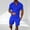 Blue, variant on Bpmpbo Men's Track Suits 2 Piece Set Casual Quarter Zip Polo Shirt and Shorts Set Sweatsuit Summer Outfits，Men's Short Sleeved Top Shorts Lapel Solid Color Suit