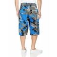 thumbnail image 2 of Men's Casual Multi Color Cargo Shorts With Belt (46, Teal Gray Camo), 2 of 2
