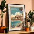 thumbnail image 3 of Palma de Mallorca Vintage Retro Travel Art - Balearic Islands Spain Illustration Travel Poster Vintage Poster Palm Tree Coastal Tropical Beach Architecture Black Framed Wall Art Print 5 x 7 inches, 3 of 8