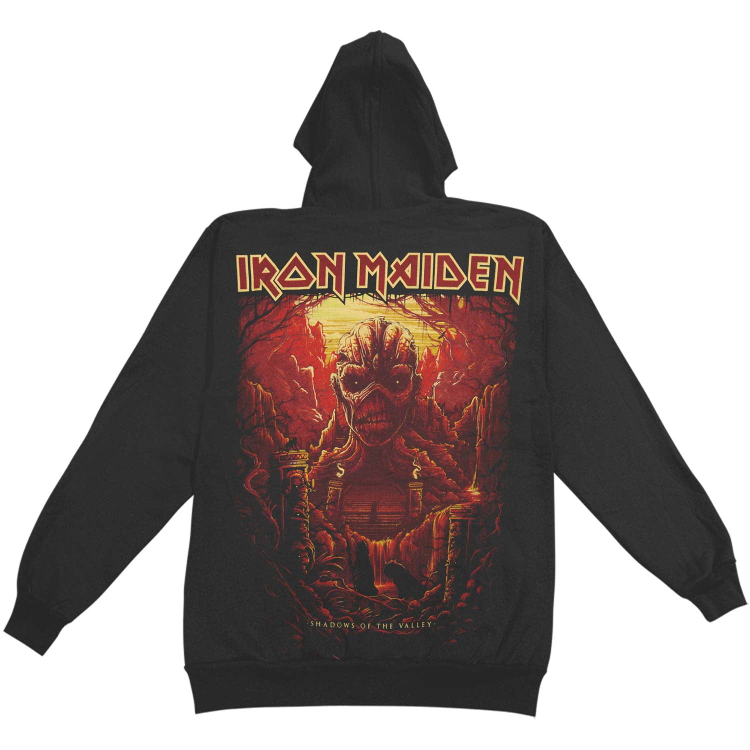 Men's Iron Maiden Acme Shadows Of The Valley Hooded Sweatshirt Large Black