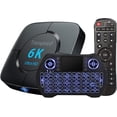 thumbnail image 1 of Boîte TV Android 10.0 4 Go RAM 32 Go ROM H616 Télévision Intelligente Box Ensemble Top Box avec Mini Clavier USB 2.0 Ultra HD 4K 6K HDR Double Bande WiFi 2.4 5.8GHz BT4.1 Android TV Box, 1 of 6