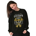 thumbnail image 5 of Cowboys Make Me Flirt Funny Cowgirl Women Crewneck Sweatshirt Brisco Brands M, 5 of 6