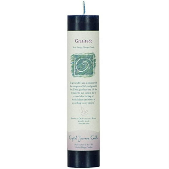 CRYSTAL JOURNEY Candle Pillar Gratitude 1 EA