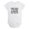 thumbnail image 2 of iDzn I Want People To Be Afraid of How Much They Love Me Funny Rompers For Babies, Newborn Baby Unisex Bodysuits, Infant Jumpsuits, Toddler 0-24 Months Kids One-Piece Oufits, 2 of 5