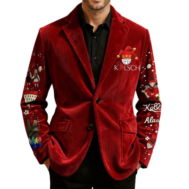 GFSDOI Festive Velvet Corduroy With Sequined Print For – Stylish Party Jacket With Metallic Embellishments, M