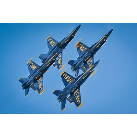Air Framed - Framed Art for Your Wall Jet Blue Angels Navy Plane Military Fighter Air 10x13 Frame