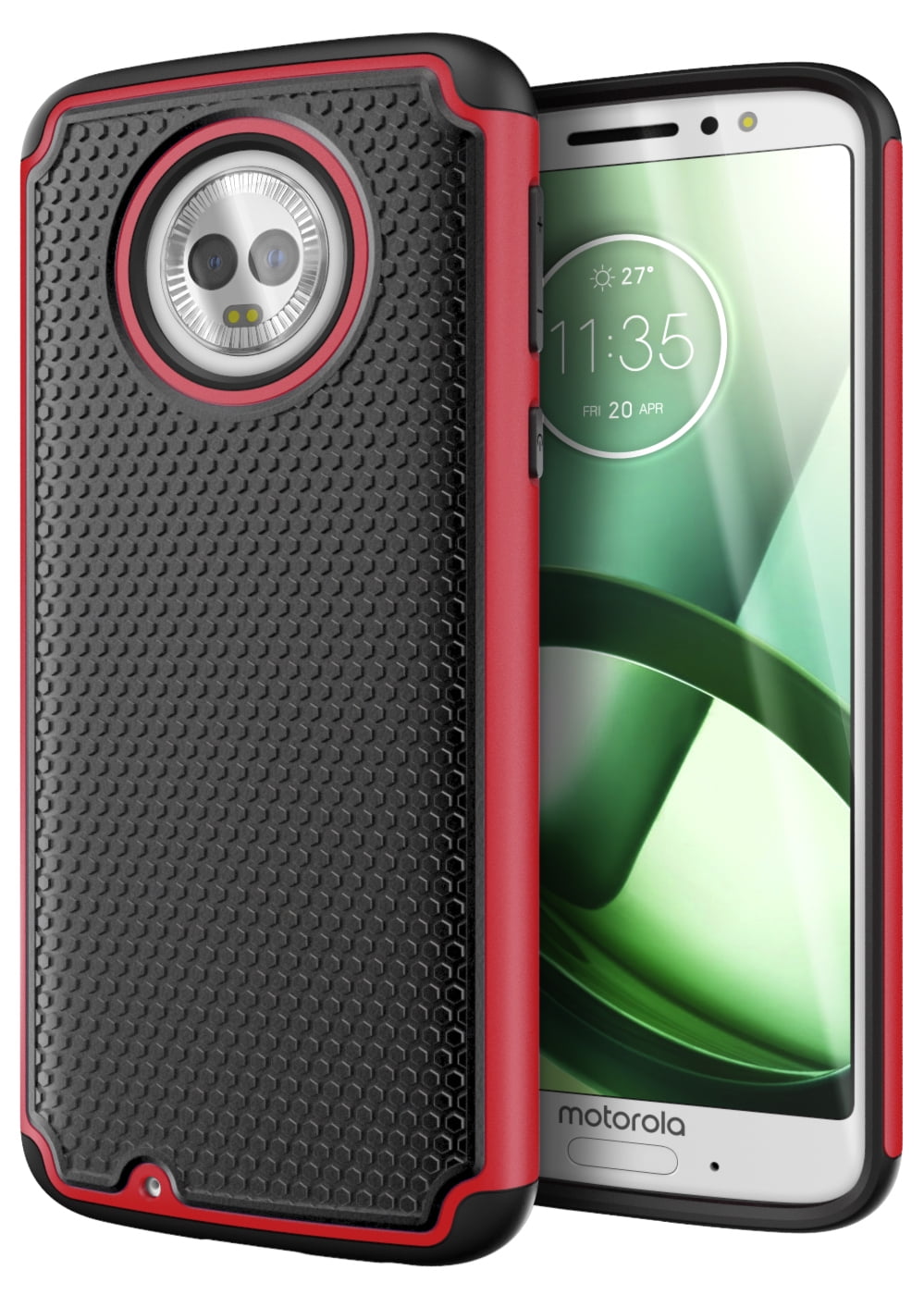 Cimo Armor Moto G6 Case with Shockproof Dual Layer Protection and Rugged Hybrid Shell for
