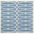 thumbnail image 2 of SAFAVIEH Bella Hadley Geometric Swirls Wool Area Rug, Blue/Ivory, 5' x 5' Square, 2 of 6
