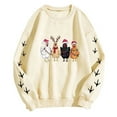 thumbnail image 4 of Fshinging Hoodies Sweatshirt For Women Christmas Chicken Printed Long Sleeve Crewneck Slim Plus Size Pullovers, 4 of 5