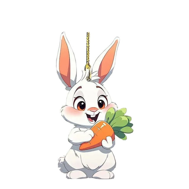 Birdeem Easter Carrot Rabbit Home Scene Layout Hanging Parts