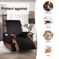 thumbnail image 4 of CHOK 2024 Recliner Chair Cover Reversible Small Recliner Slipcover for Dogs Seat Width to 25 Inch Washable Couch Cover with Elastic Straps for Kids and Pets(Small Recliner  Coffee), 4 of 8