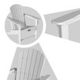 thumbnail image 6 of Mondawe Adirondack Chair, Outdoor Patio Lawn Chair with Widened Armrests,Weather Resistant Fire Pit Furniture, 380lb Weight Capacity, White, 6 of 8