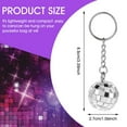 thumbnail image 2 of Disco Ball Keychain,24 Pieces Favors Keychain 70S Silver Mirror, 2 of 7