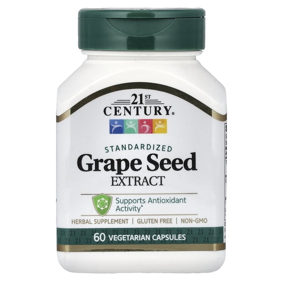 21st Century Grape Seed Extract 100mg Capsules, 60 Ct