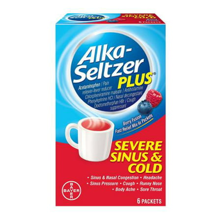 Alka-Seltzer plus de nuit contre la toux sévère et froid grippe Packets, 6 ch (pack de 2)