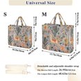 thumbnail image 2 of FORMRS Womens Corduroy Tote Bag Crossbody Shoulder Handbag with Pocket, Gray Llama Pattern, 2 of 7