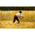 thumbnail image 3 of Georges Seurat 24x17 Black Modern Framed Museum Art Print Titled - The Mower (1881-82), 3 of 5