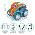 thumbnail image 2 of Piegricdiat Speedlite Coche Dinámico con Engranajes y Luces LED Coche de Juguete Luminoso Transparente para niños Coches de Juguete Bump And Go con Engranajes móviles de Colores Adecuado para niños de, 2 of 5