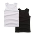 thumbnail image 2 of CYRBOKO Tank Tops for Girls, 2PC 2025 Cotton Crewneck Sleeveless T-shirts Beige Size 9-10 T, 2 of 3