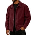 thumbnail image 2 of Men's Corduroy Jacket Fall Casual Button Down Jacket with Notched Collar & Side Pockets Relaxed Fit Outerwear, XL, 2 of 9
