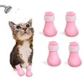 thumbnail image 1 of 4 Pcs Anti-Scratch Cat Shoes Boots, Adjustable Silicone Cat Paw Protector Cover Pet Scratching Restraint Booties for Home Bathing, Barbering, Body Che, 1 of 4