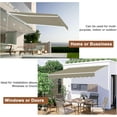 thumbnail image 7 of MEETWARM 8.2'x 6.5' Patio Awning Retractable Awning Cover for Sunshade Shelter, Outdoor Patio Canopy with Manual Crank Handle/Water-Resistant 280g/m² Polyester for Patio, Yard, Balcony, Beige, 7 of 7
