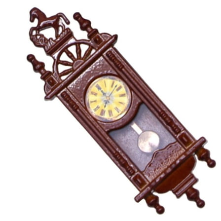 Koolleo Vintage Pendulum Clock Ornament Miniature Pendulum Clock Decoration Mini House Decor