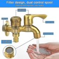 thumbnail image 4 of Brass Hose End Tap Outdoor Anywhere Garden Tap Garden Brass Water Bib Tap Brass Double Water Tap Allotment Tap Wall Mounted Faucet Washing Machine Tap, 4 of 5