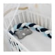 thumbnail image 5 of Tour de lit tressé 3M color azul foncé et bleu et blanc Tour de lit bébé, 5 of 5
