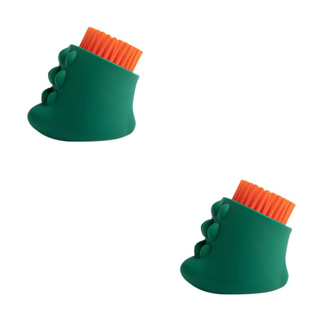 Yuarrent Cepillo de silicona multifunción para la colada, cepillo para limpieza del cabello, cepillos para ropa interior, cepillos para limpieza de Verde 2piezas