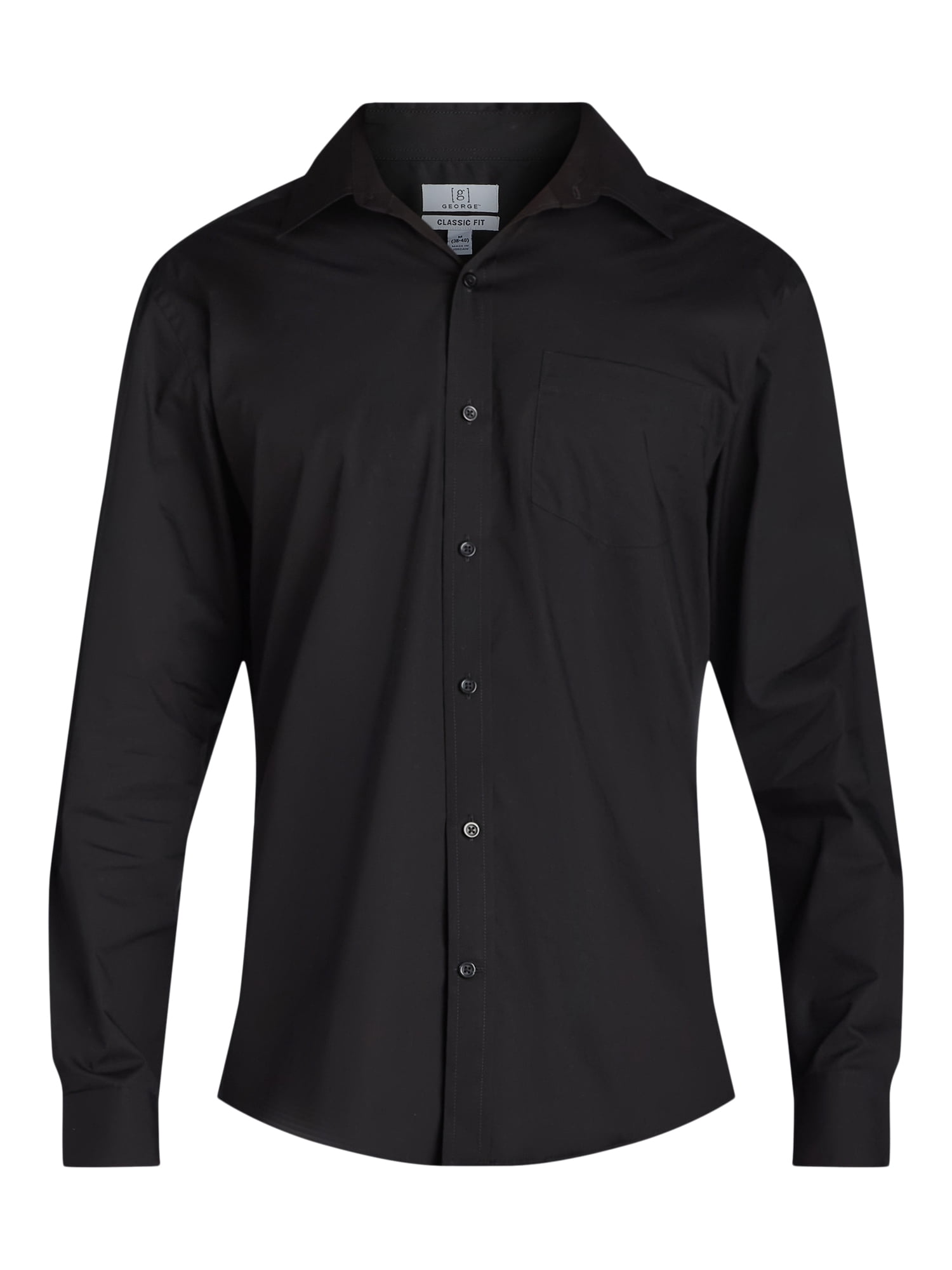 George Men's & Big Men's Classic Fit Dress Shirt with Long Sleeves, Sizes S-3XL