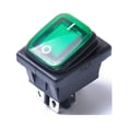 thumbnail image 2 of Miangastore Rocker Toggle Switch On-Off-On 4 12V DC Car Boat Automobiles Waterproof LED Latching Switches (Green Light), 2 of 8