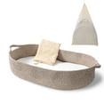 thumbnail image 5 of Baby Changing Basket - Moses Basket Changing Table Topper and Thick Foam Pad with Removable Cotton Mattress Cover, 100% Cotton Boho Nursery Decor in Coffee Color with Storage Bag, 5 of 5
