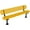 Yellow, variant on Coated Outdoor Furniture Heavy-Duty Outdoor Bench Thermoplastic Coated, Punched Steel, Commercial-Grade Seating, Made in America (Surface with Back, 6 Ft, Yellow)