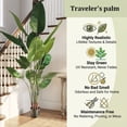 thumbnail image 5 of BEAUTYPEAK 6Ft Artificial Birds of Paradise Plant Faux Banana Leaf Tree Fake Tropical Palm Tree Indoor Outdoor Floor Plant, 5 of 7