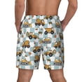 thumbnail image 2 of Lsque Mens Swim Trunks Excavator Pattern - Bathing Suit Compression Liner - Beach Swim Shorts Swimwear - (S-3XL) - Stretch Quick Dry -Medium, 2 of 9