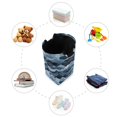 thumbnail image 7 of Yayeee Freestanding Laundry Hamper with Handle Collapsible Large Storage Basket for Clothes, Blue Watercolor Mountain Pattern, 7 of 7